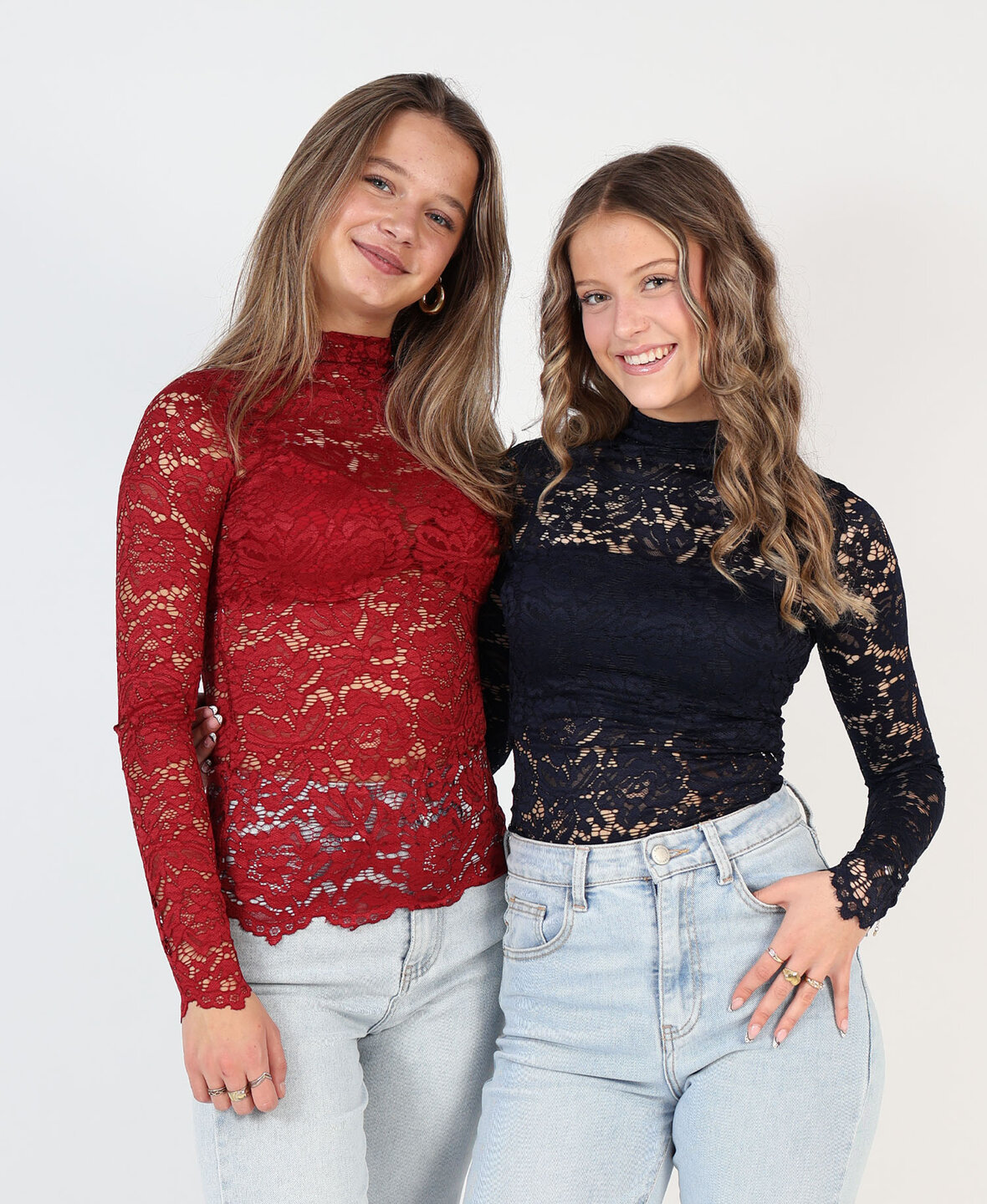 Lace Top Navy Blue 