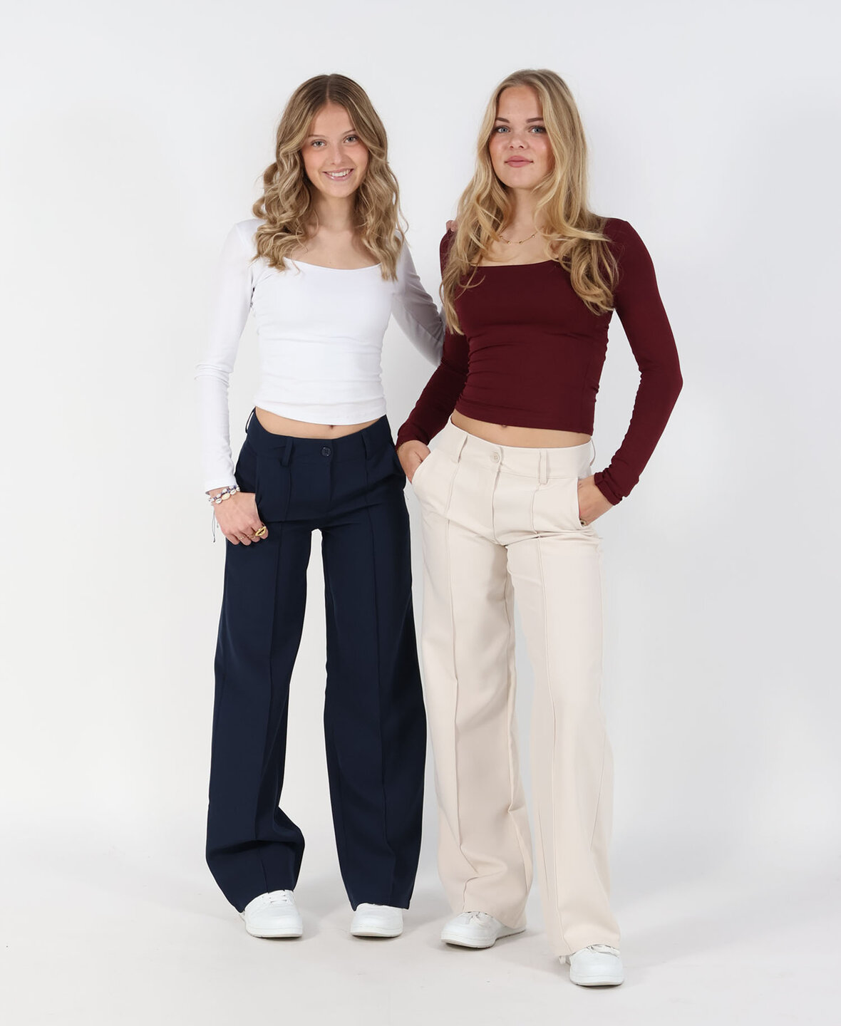 Low/Mid Waist Sanne Pants Navy Blue (REGULAR)
