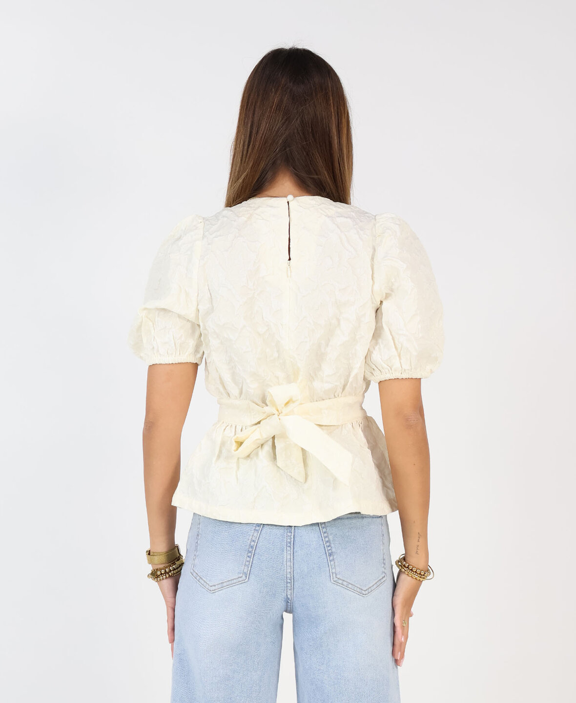 Jacquard Blouse Cr&egrave;me