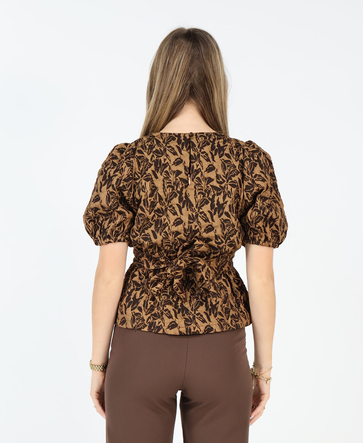 Jacquard Blouse Choco