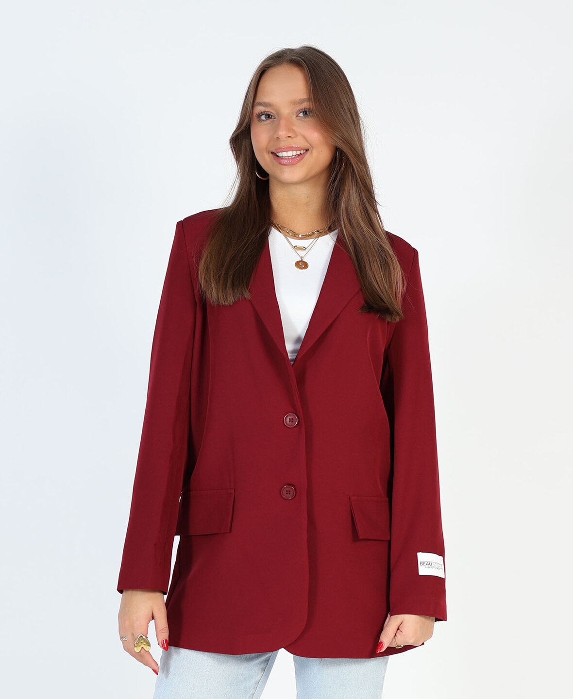 Sanne Blazer Burgundy