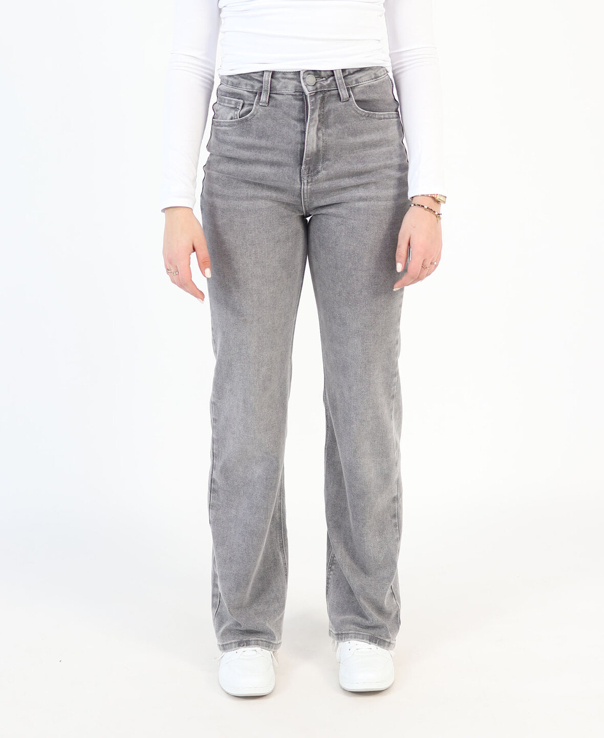 High Waist Wide Leg Jeans 2617 Grey (REGULAR)