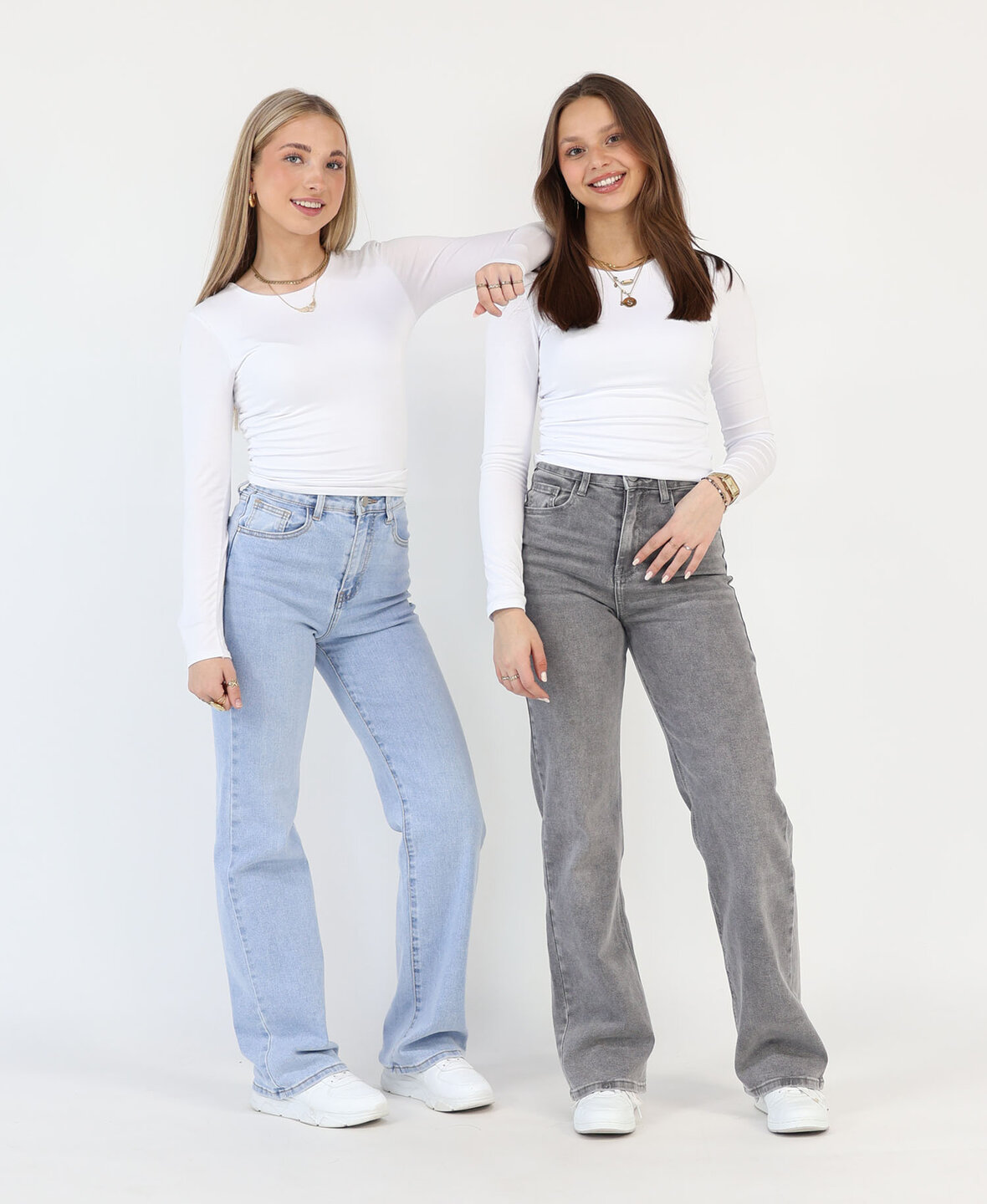 High Waist Wide Leg Jeans 2617 Grey (REGULAR)