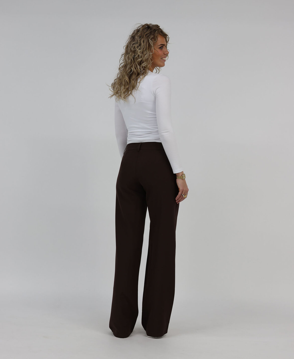 Low/Mid Waist Sanne Pants Choco (TALL)