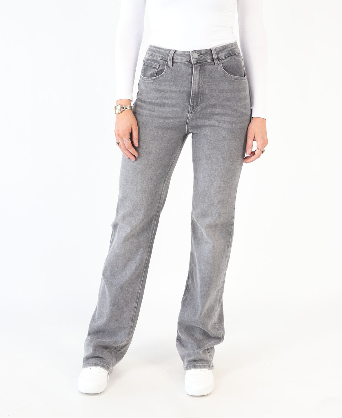 High Waist Wide Leg Jeans 3162 Grey (TALL)