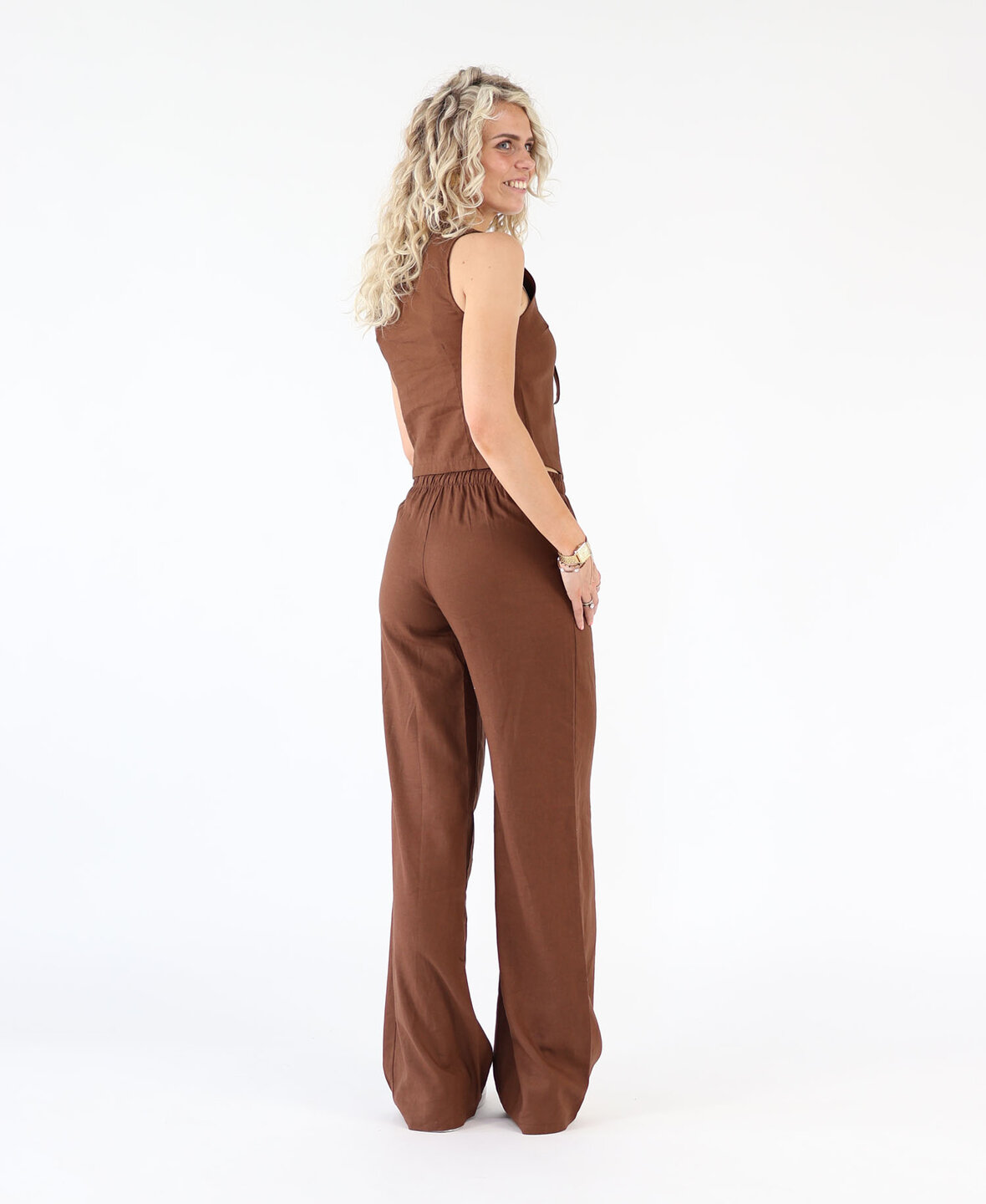 Linnen Pants Choco (TALL)