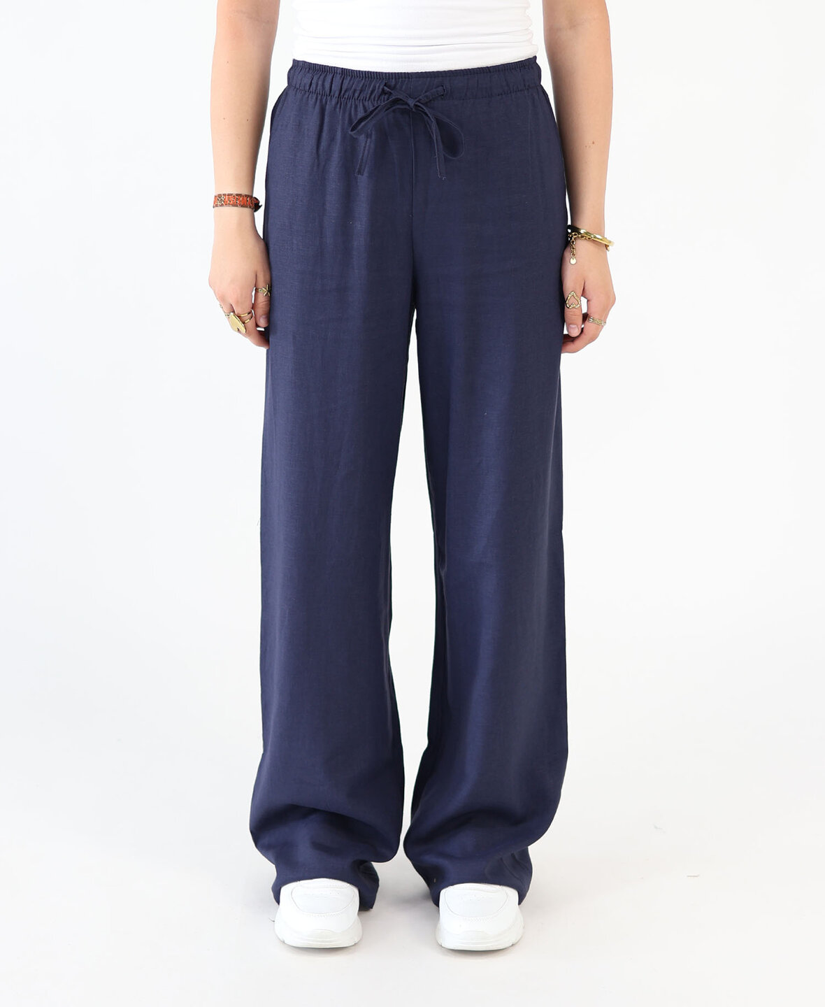 Linnen Pants Navy Blue (REGULAR)