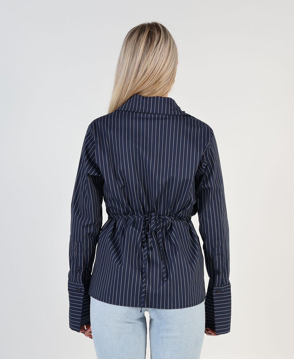 Tied Blouse Navy Blue