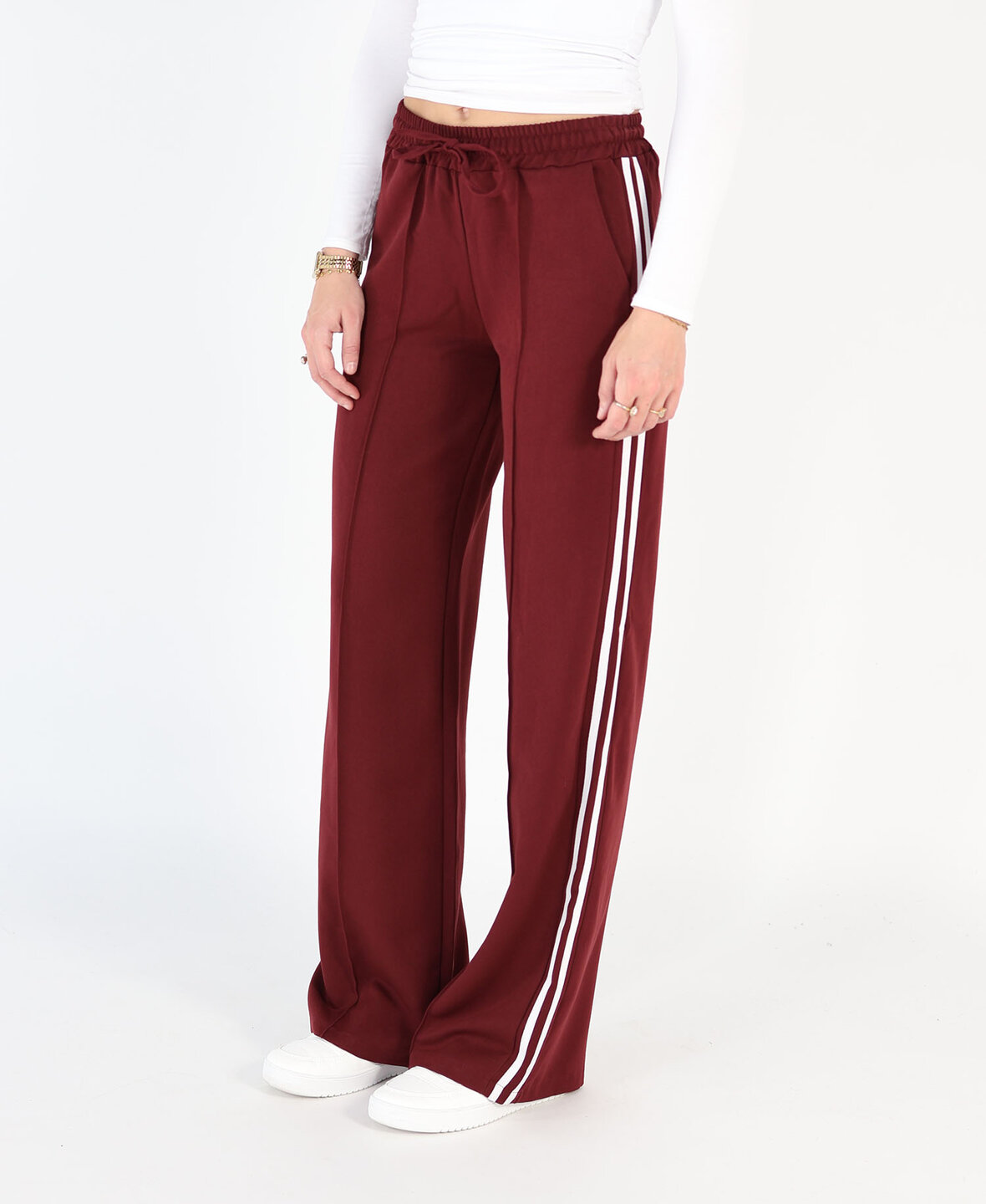 Striped Trackpants Burgundy (TALL)