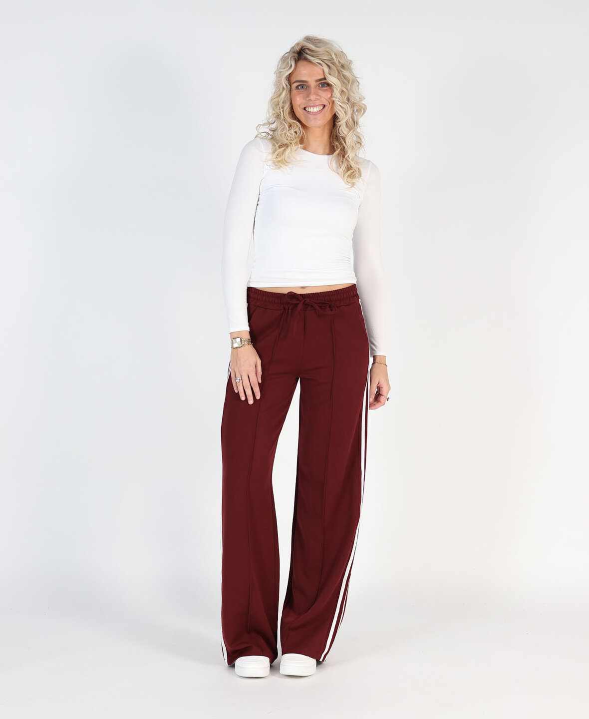 Striped Trackpants Burgundy (TALL)
