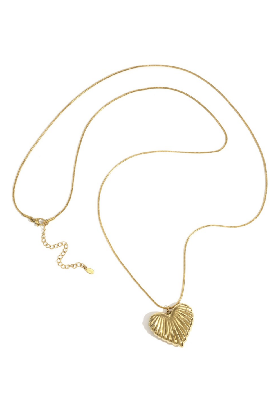 Heart Extra Long Ketting Goud
