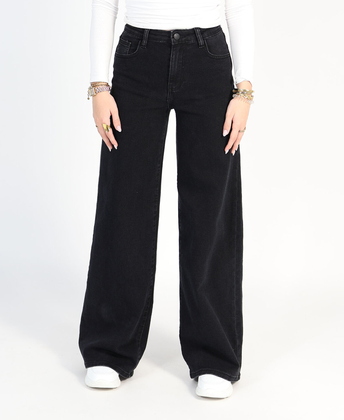 Ultra Wide Leg Jeans 3297-9 Black (REGULAR) 