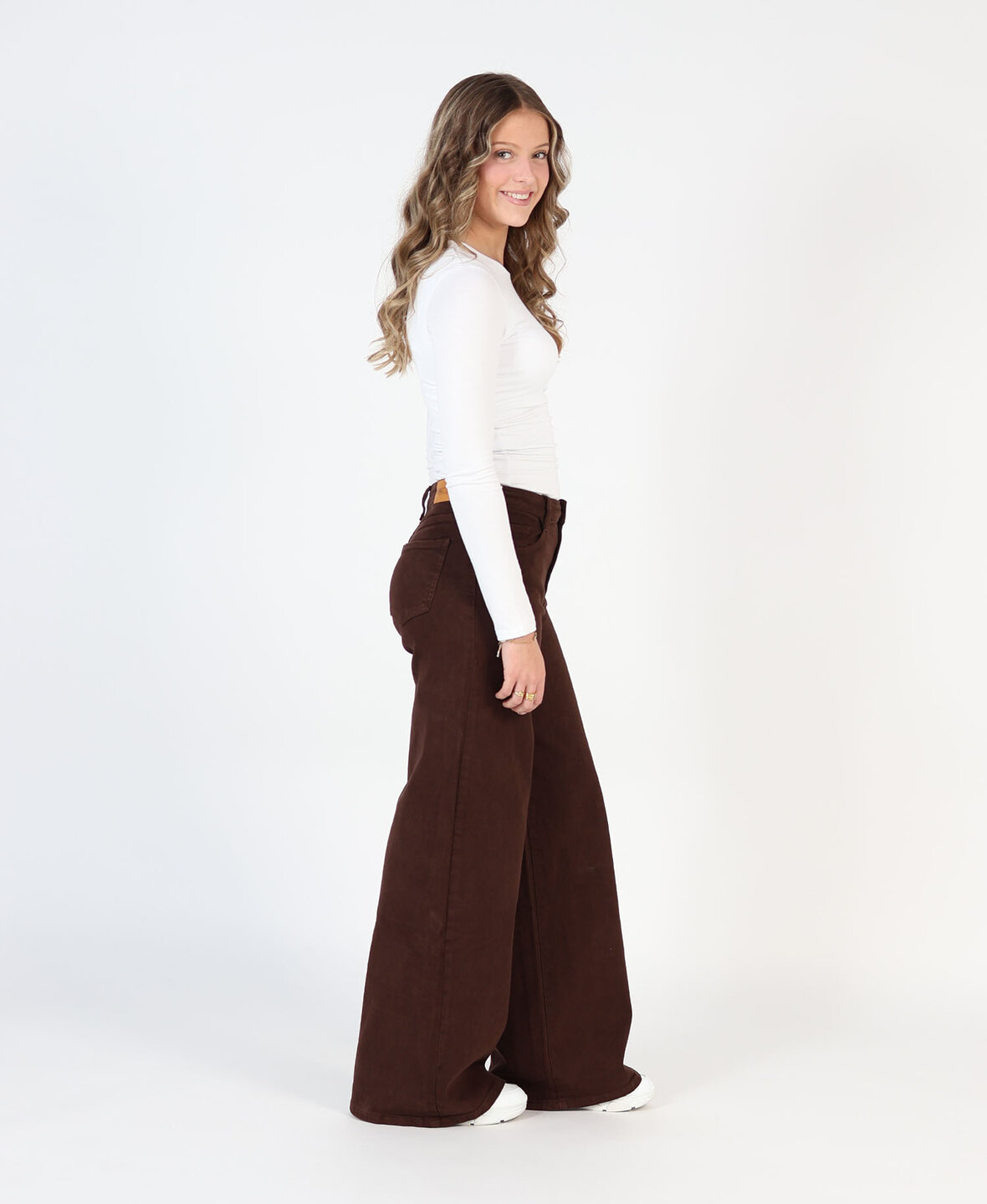 Ultra Wide Leg Jeans 3297-5 Choco (REGULAR) 