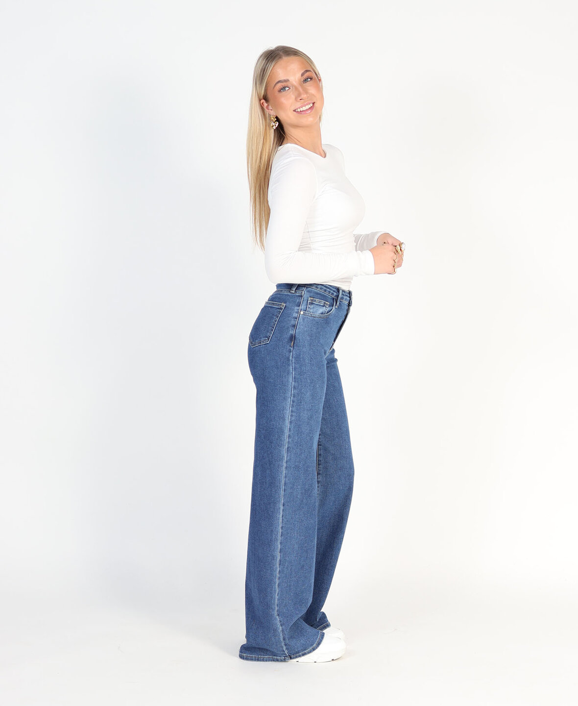 Ultra Wide Leg Jeans 3297-7 Dark Blue (REGULAR) 