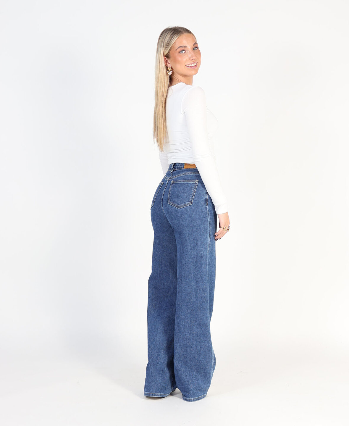 Ultra Wide Leg Jeans 3297-7 Dark Blue (REGULAR) 