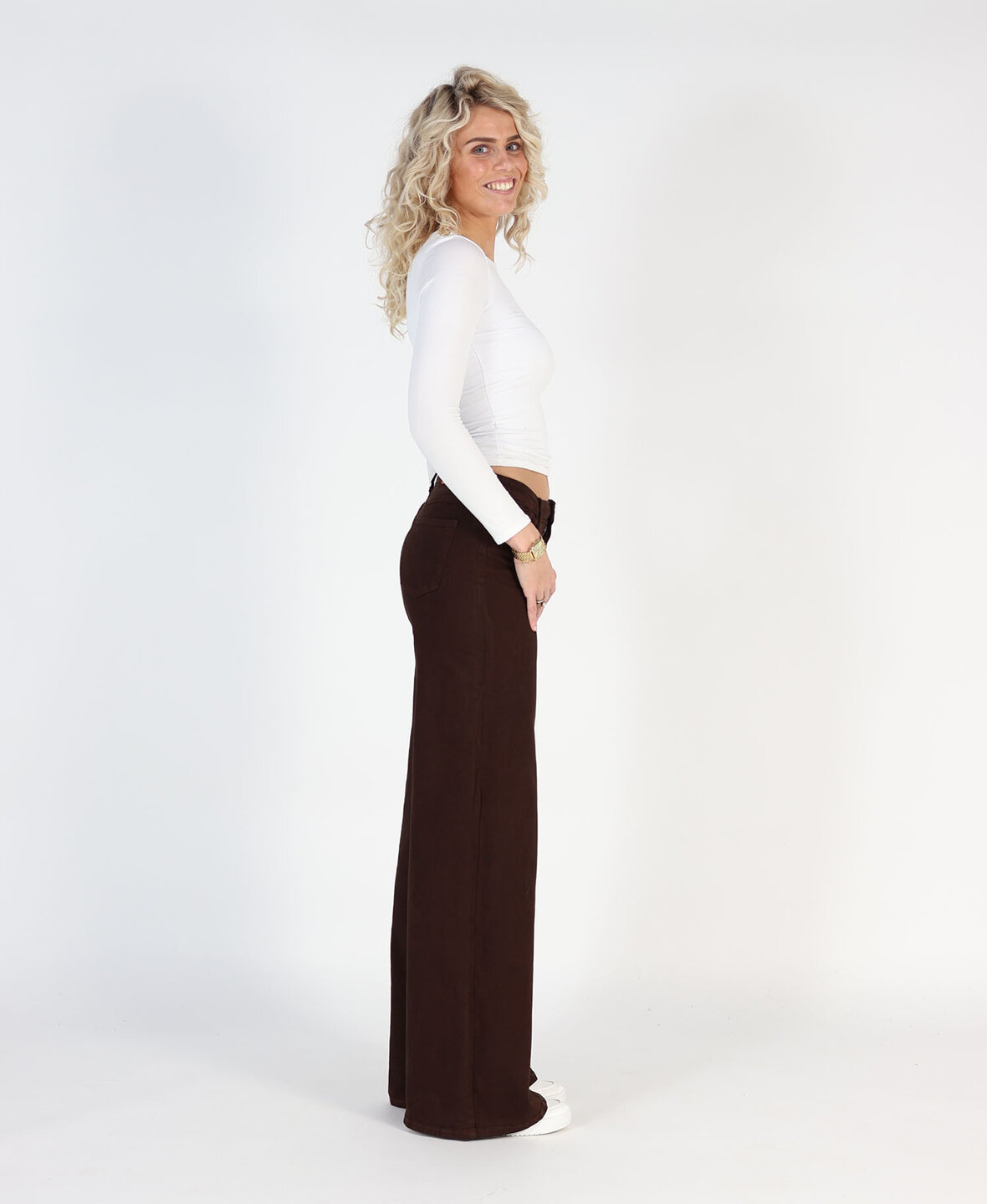 Ultra Wide Leg Jeans 3297-6 Choco (TALL)