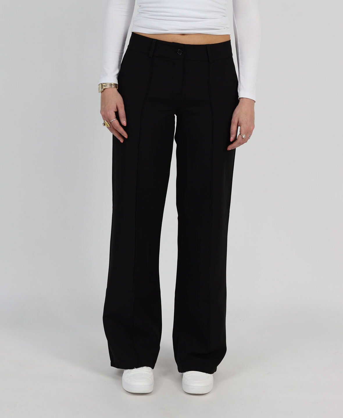 Low/Mid Waist Sanne Pants Black (TALL)