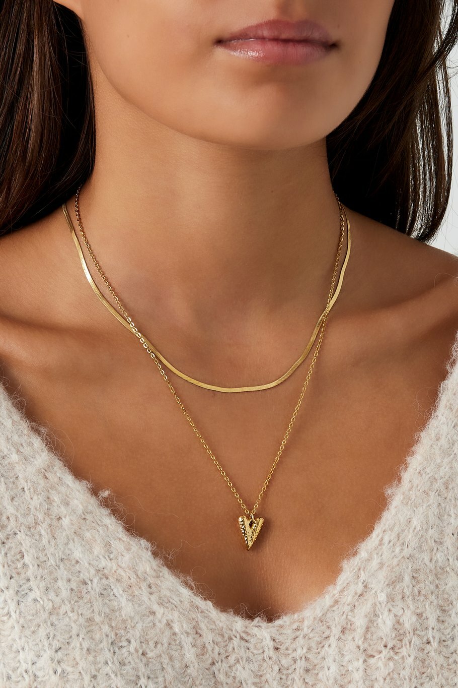 Love On Top Layer Ketting Goud