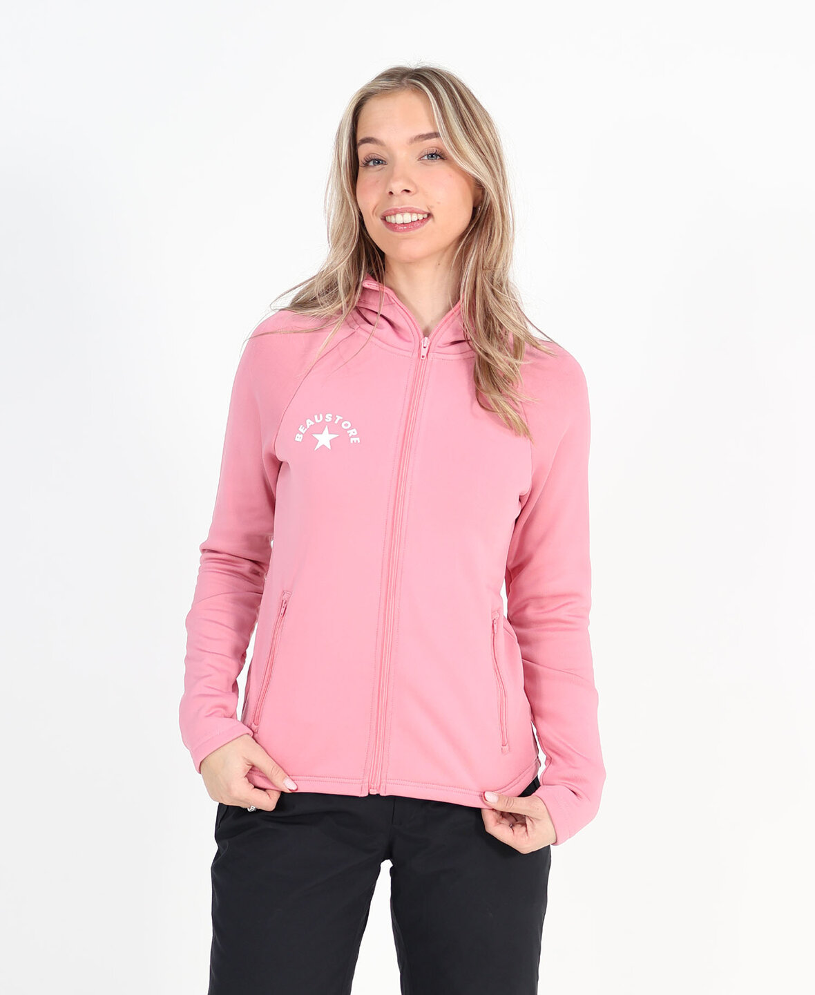 BeauStore Zip Hood Pink