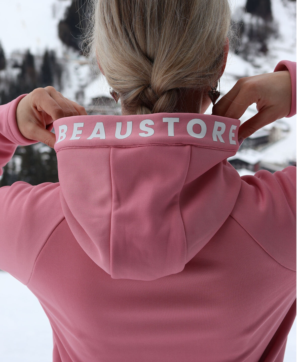 BeauStore Zip Hood Pink