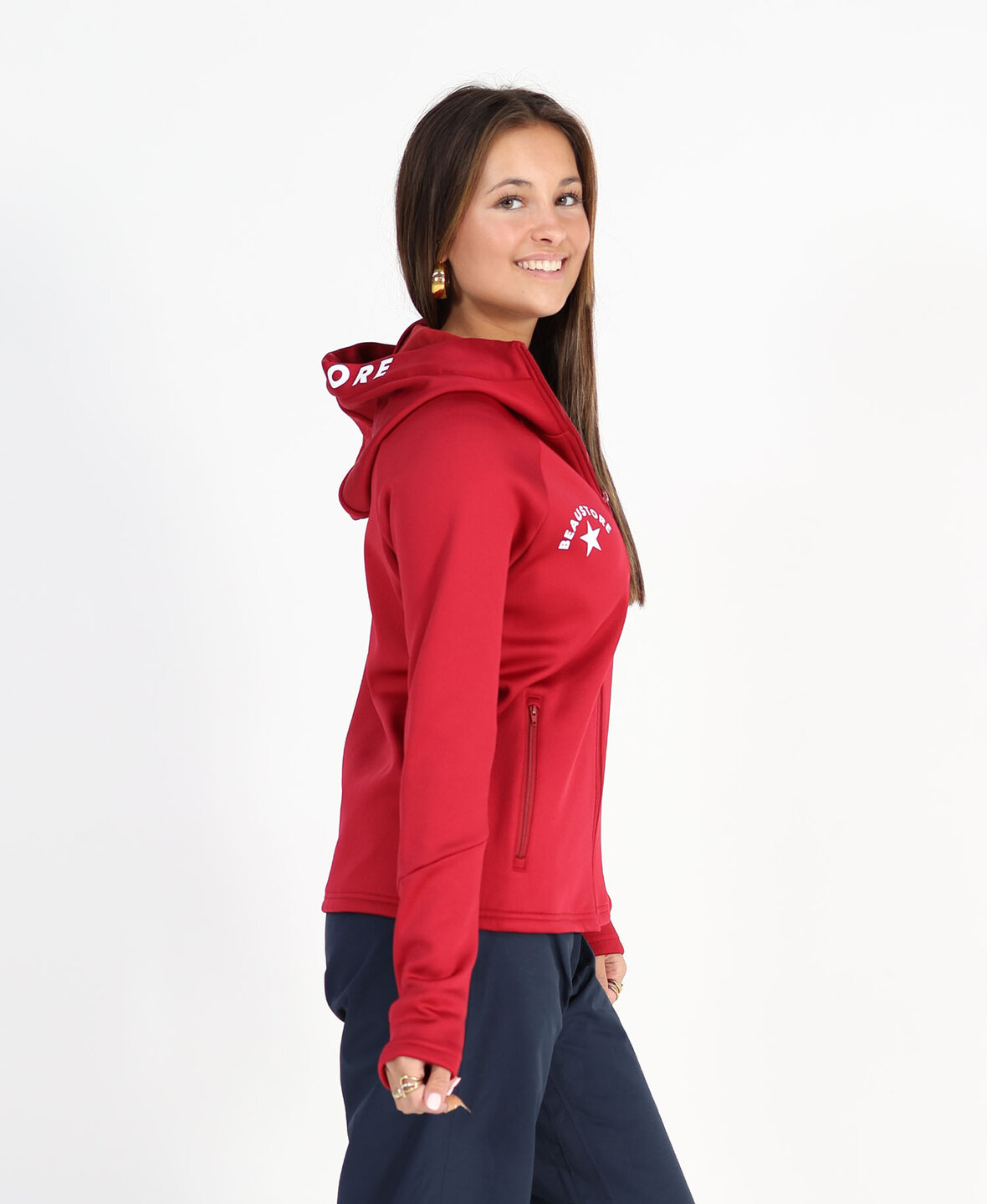 BeauStore Zip Hood Burgundy