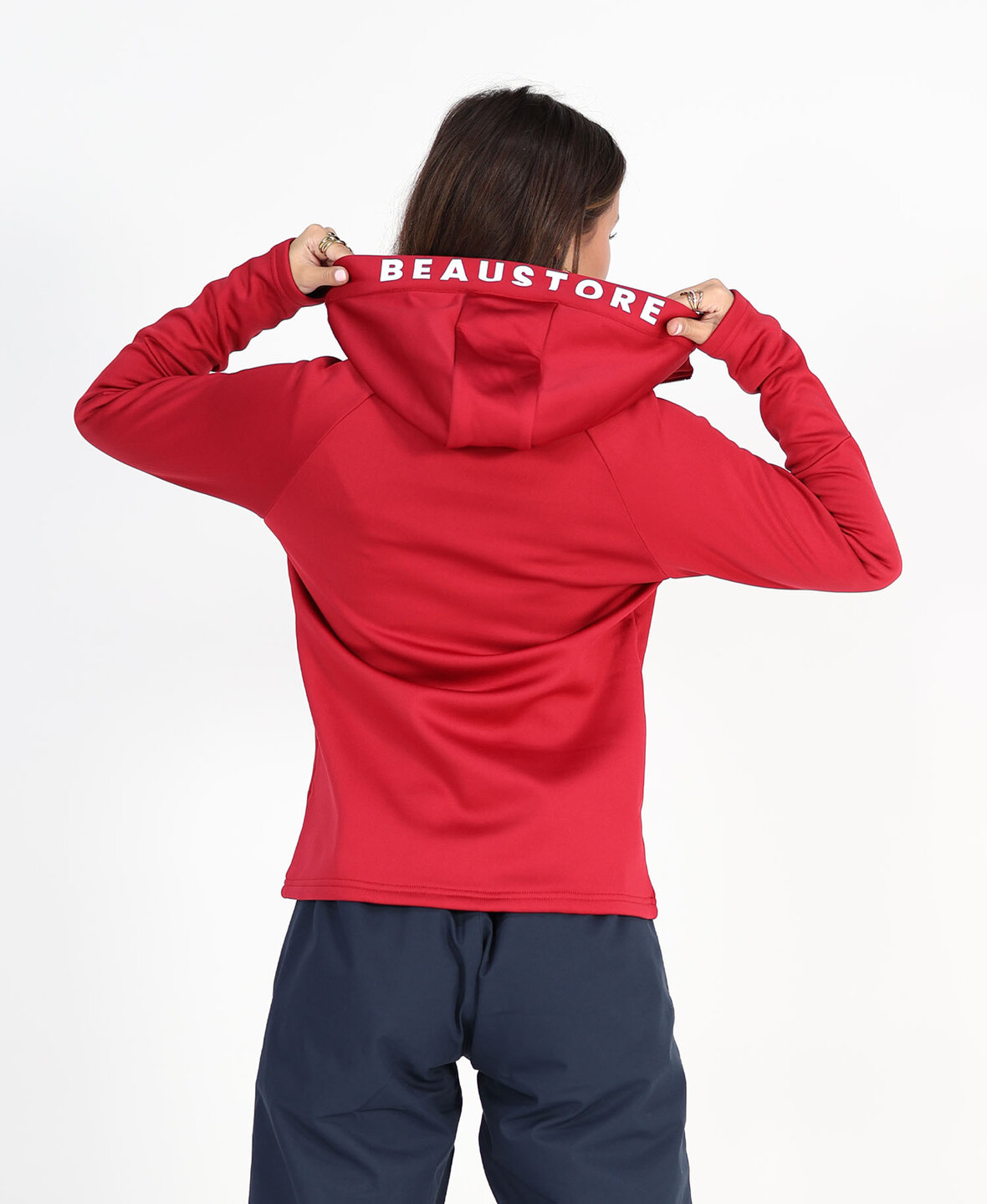 BeauStore Zip Hood Burgundy