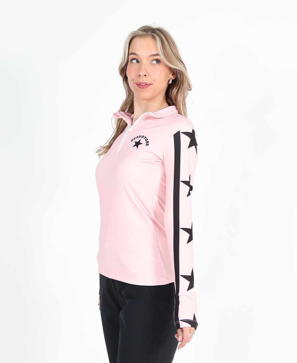 Stars Sleeve Pully Lightpink