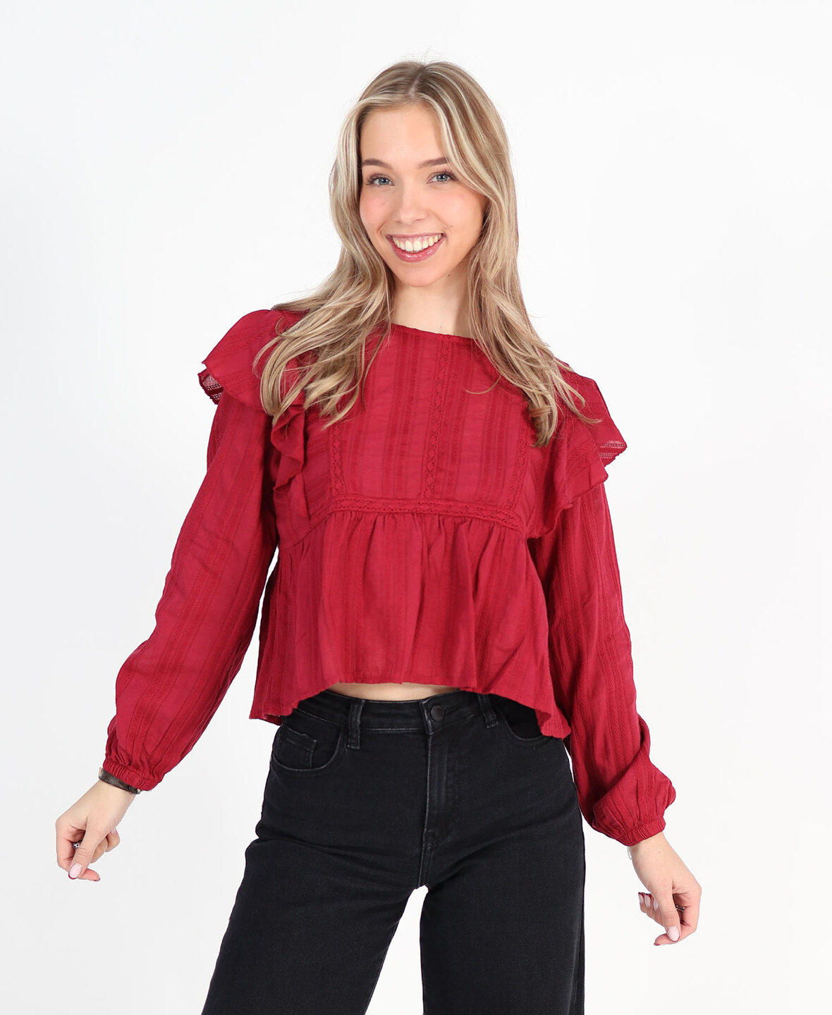 Monaco Blouse Burgundy