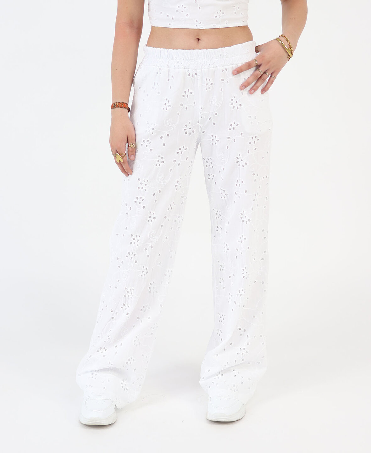 Broderie Pants White (REGULAR)
