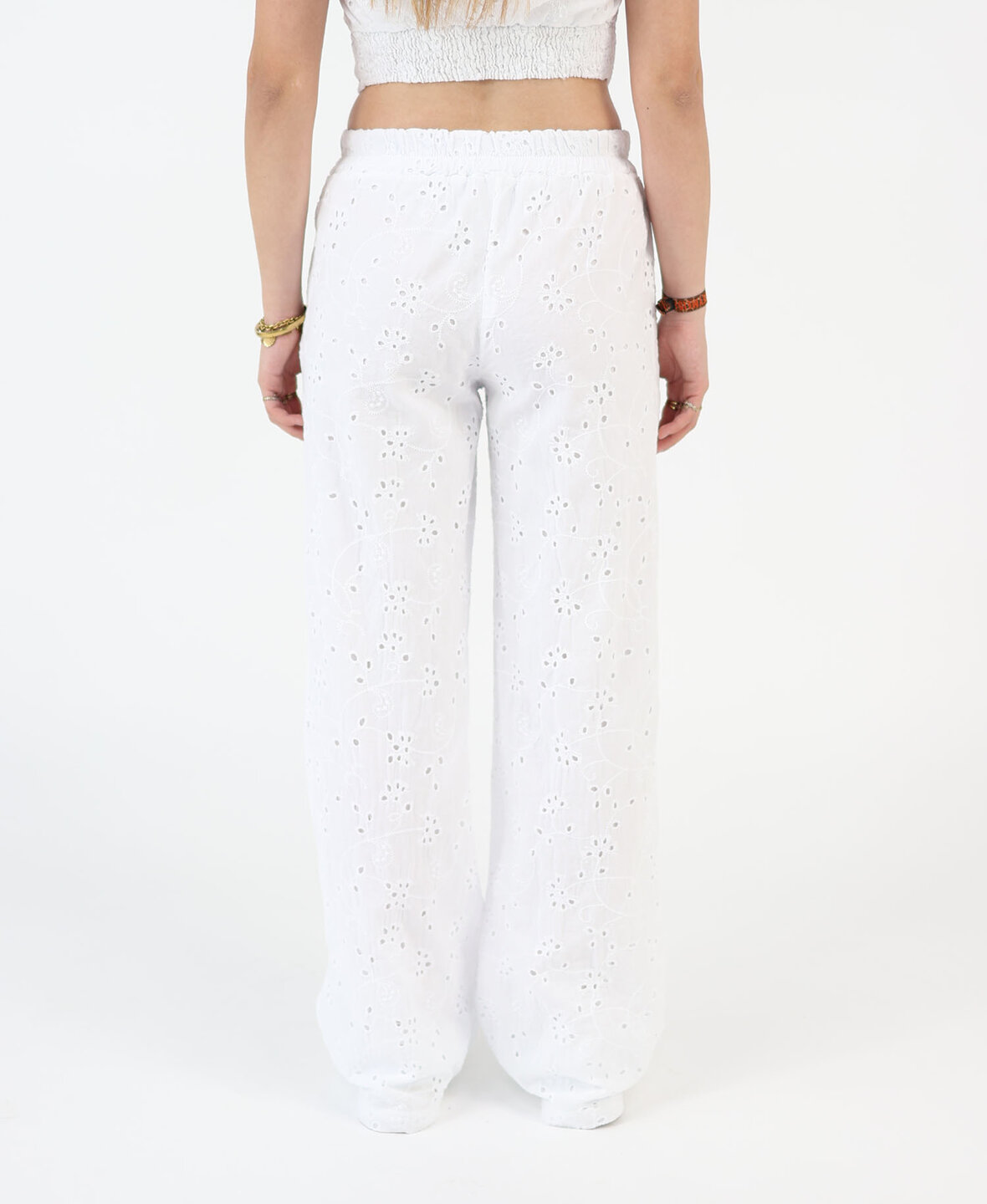 Broderie Pants White (REGULAR)
