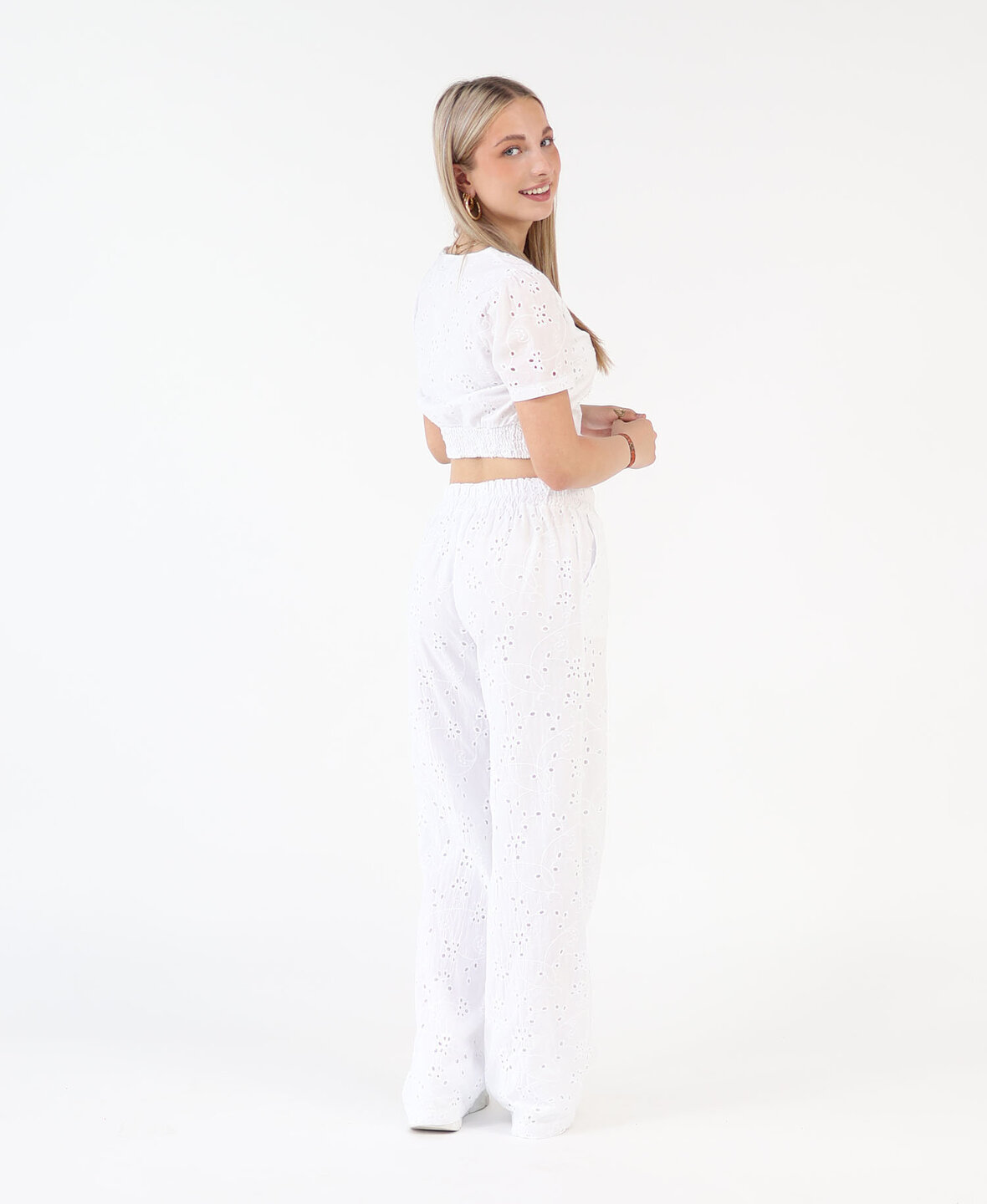 Broderie Pants White (REGULAR)