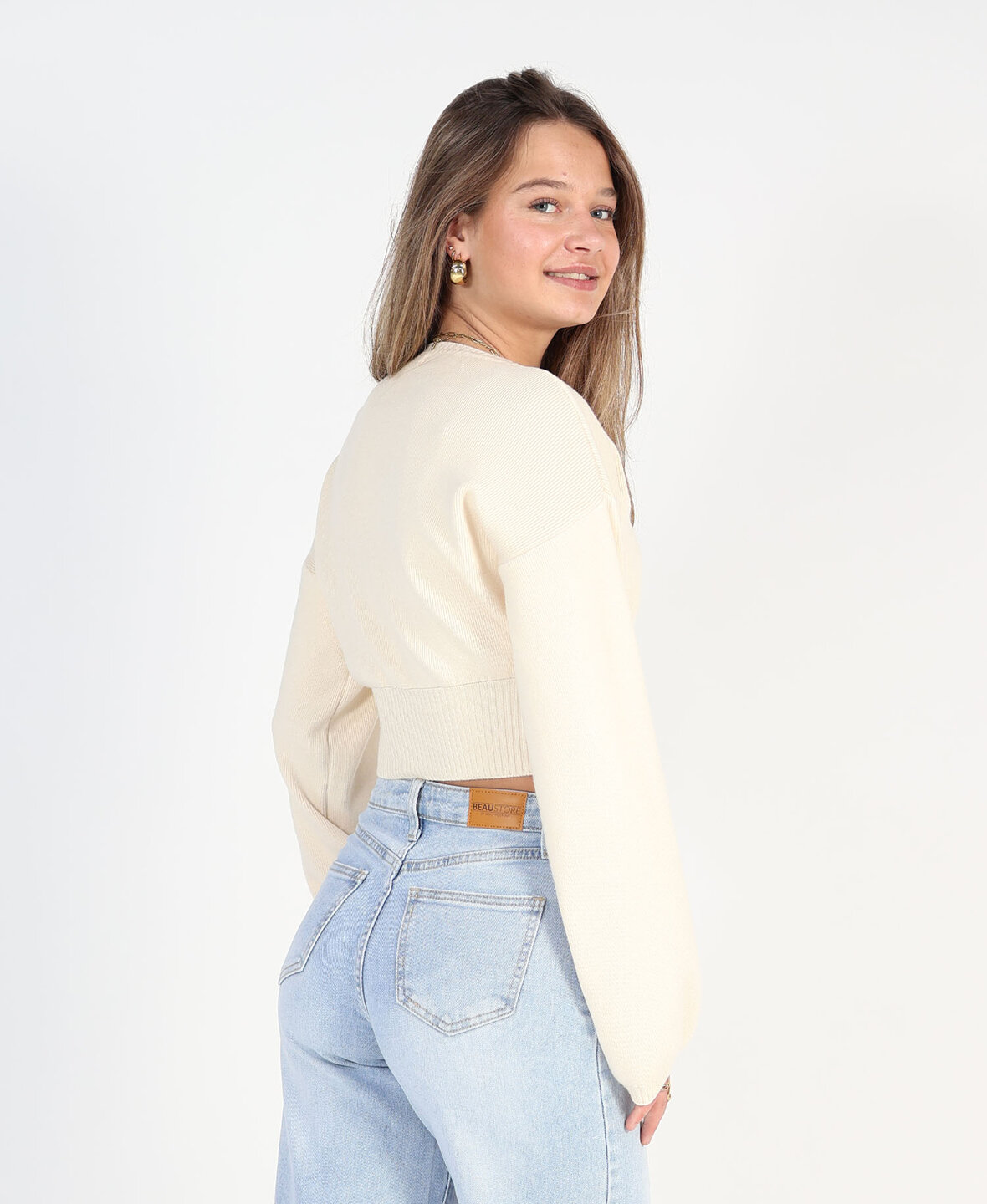 Shaped Knit Cr&egrave;me