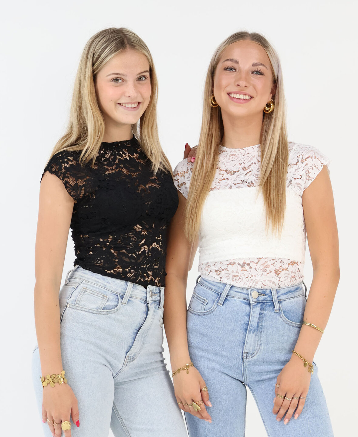 Lace Top Short White