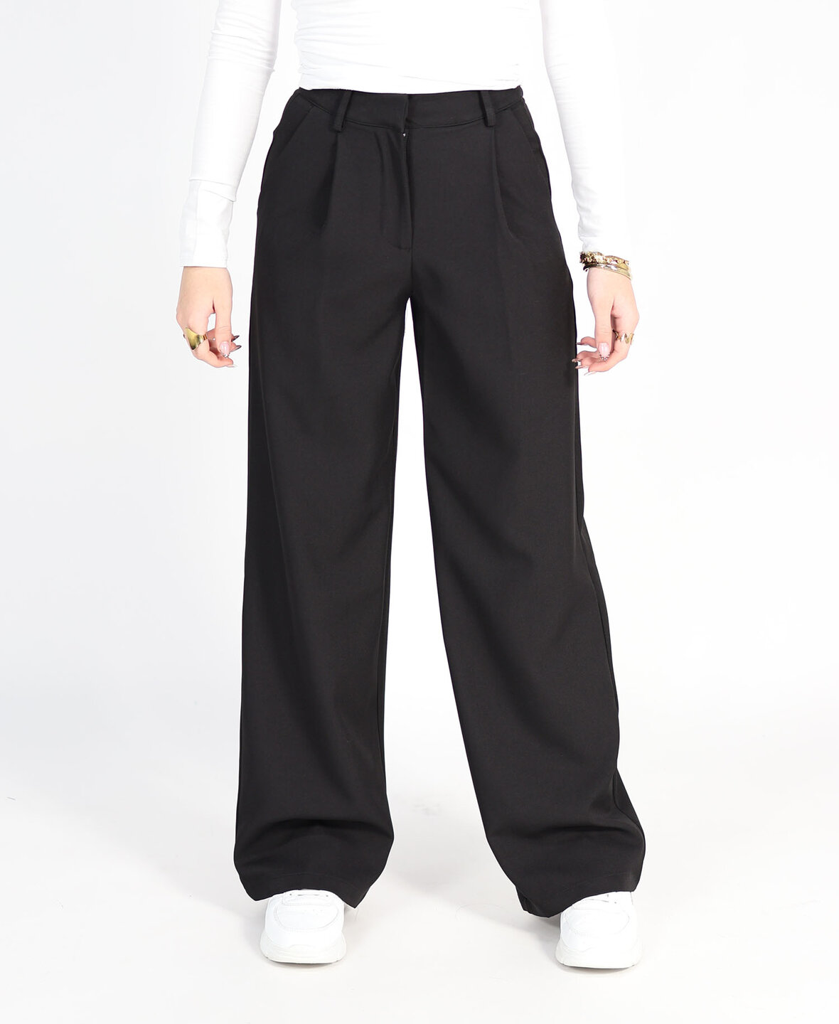 Wide Leg Pantalon Black (REGULAR)