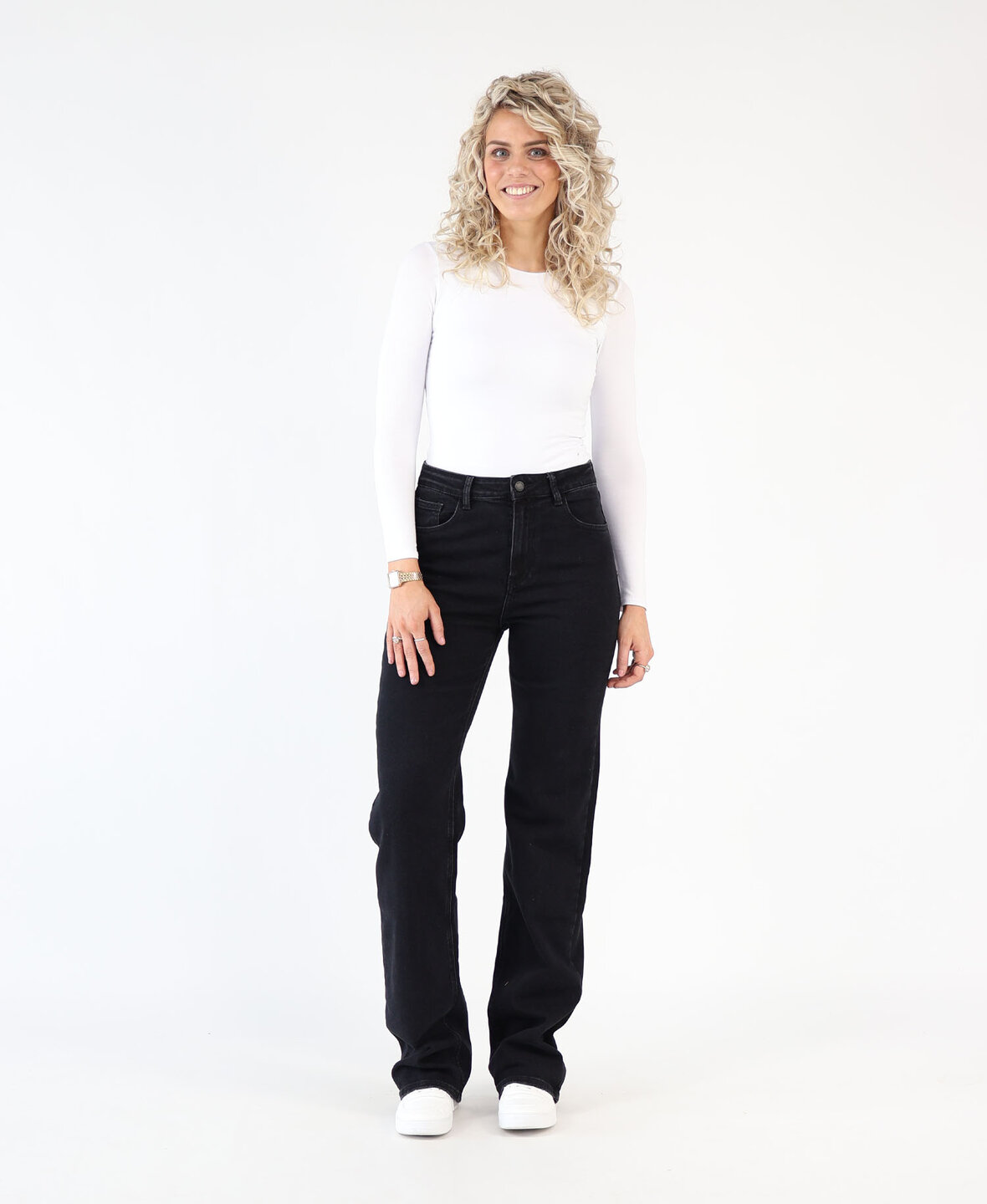 High Waist Wide Leg Jeans 3163 Black (TALL)