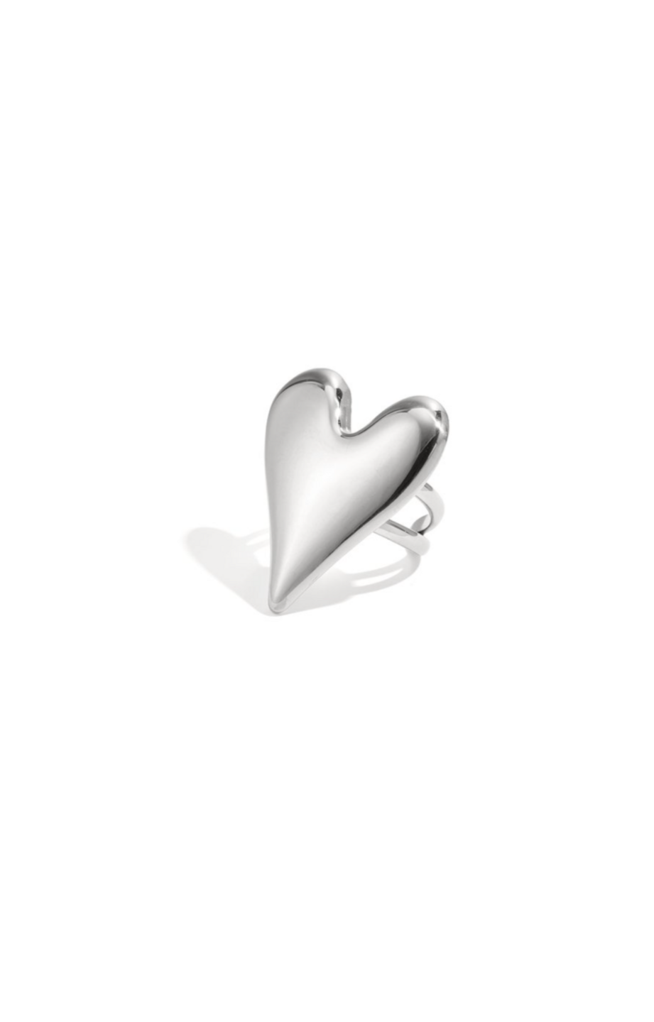 Statement Heart Ring Zilver