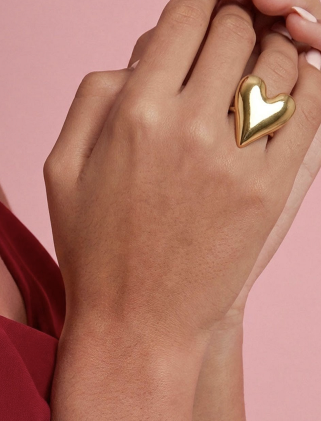 Statement Heart Ring Zilver