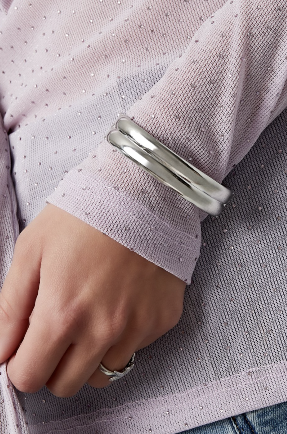 Double Bangle Armband Goud