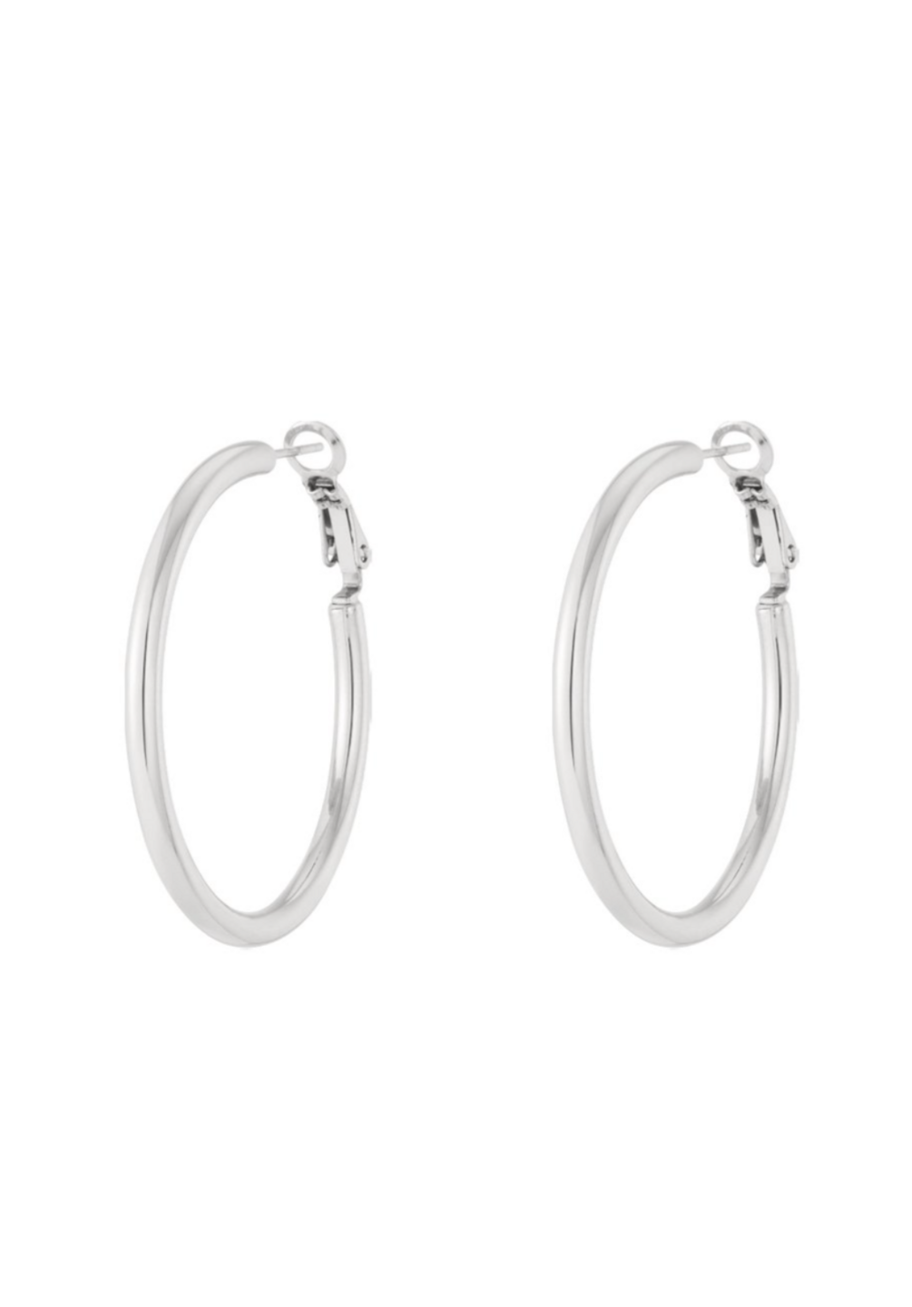 Big Basic Hoop Oorbellen Zilver