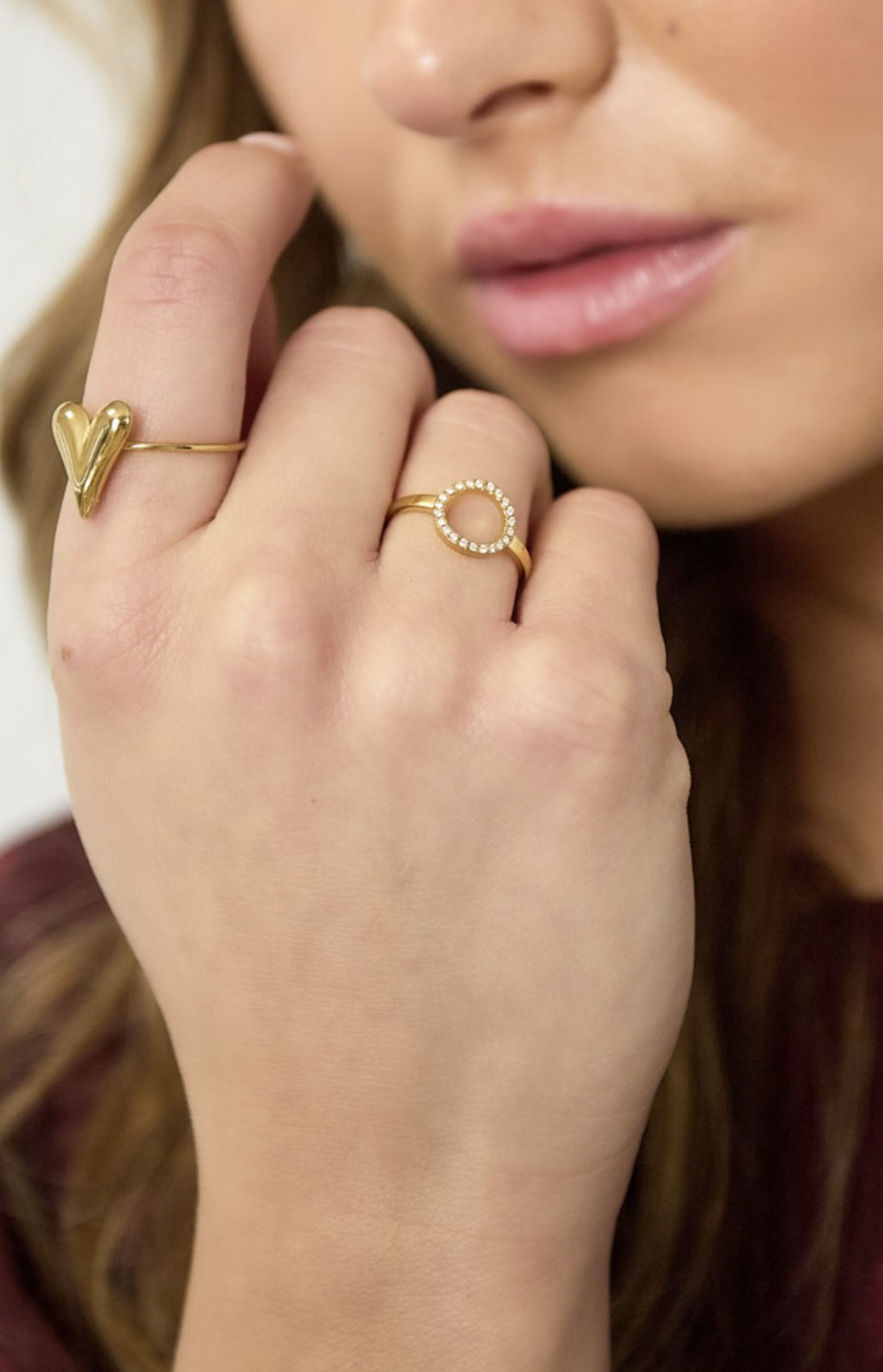 Minimalistic Diamond Cirkel Ring Goud