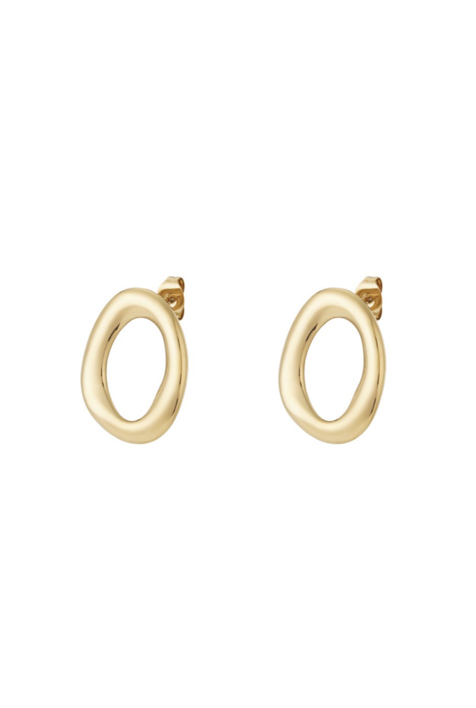 Small Oasis Oval Oorbellen Goud