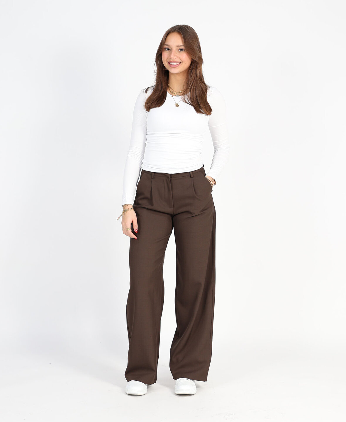 Wide Leg Pantalon Choco (REGULAR)