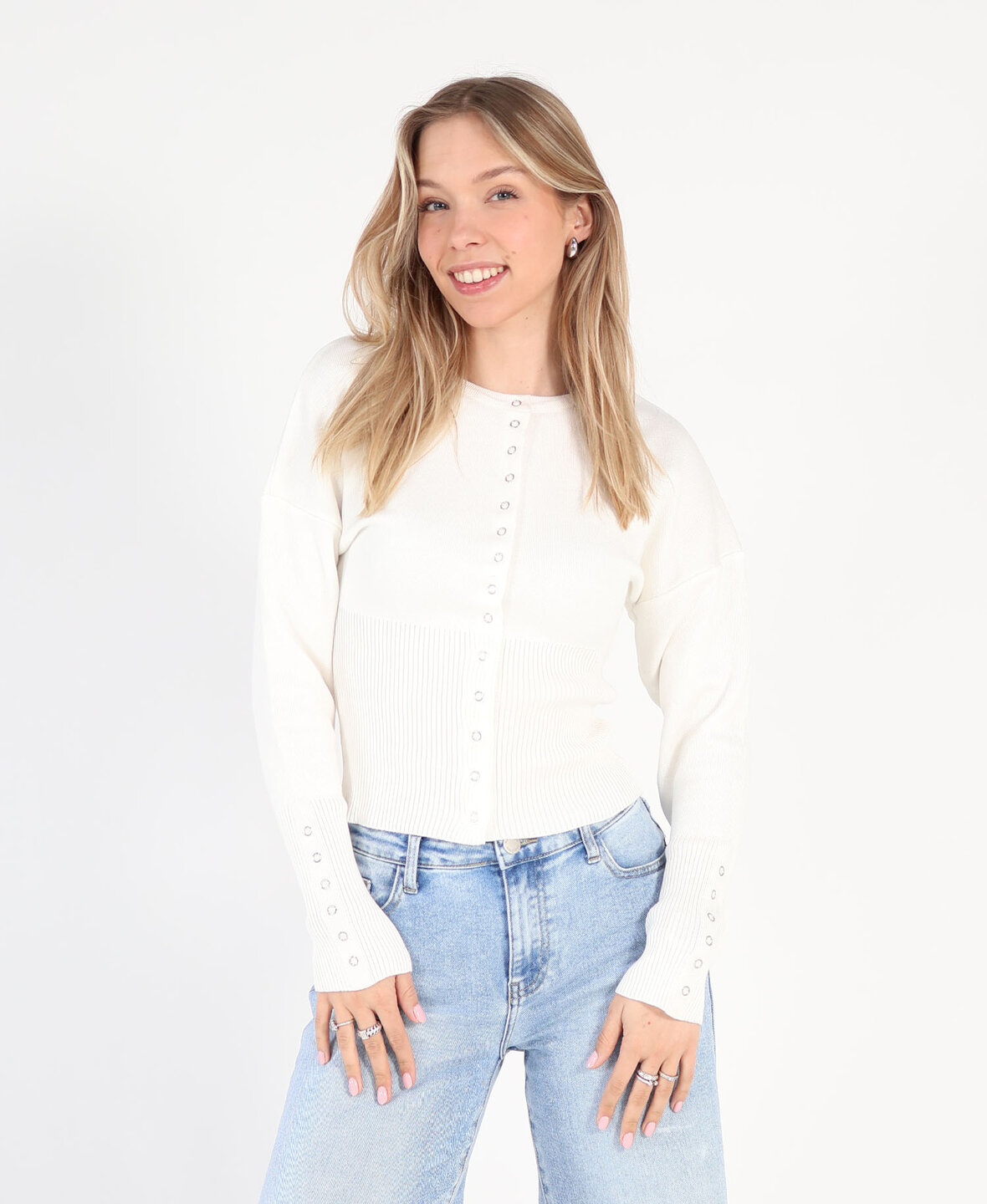 Button Cardigan Off-White