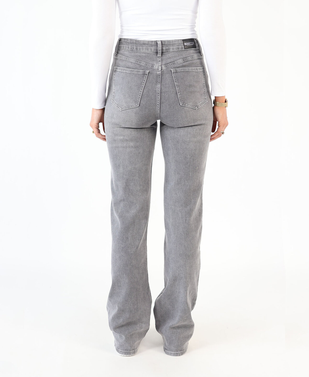 High Waist Wide Leg Jeans 3162 Grey (TALL)