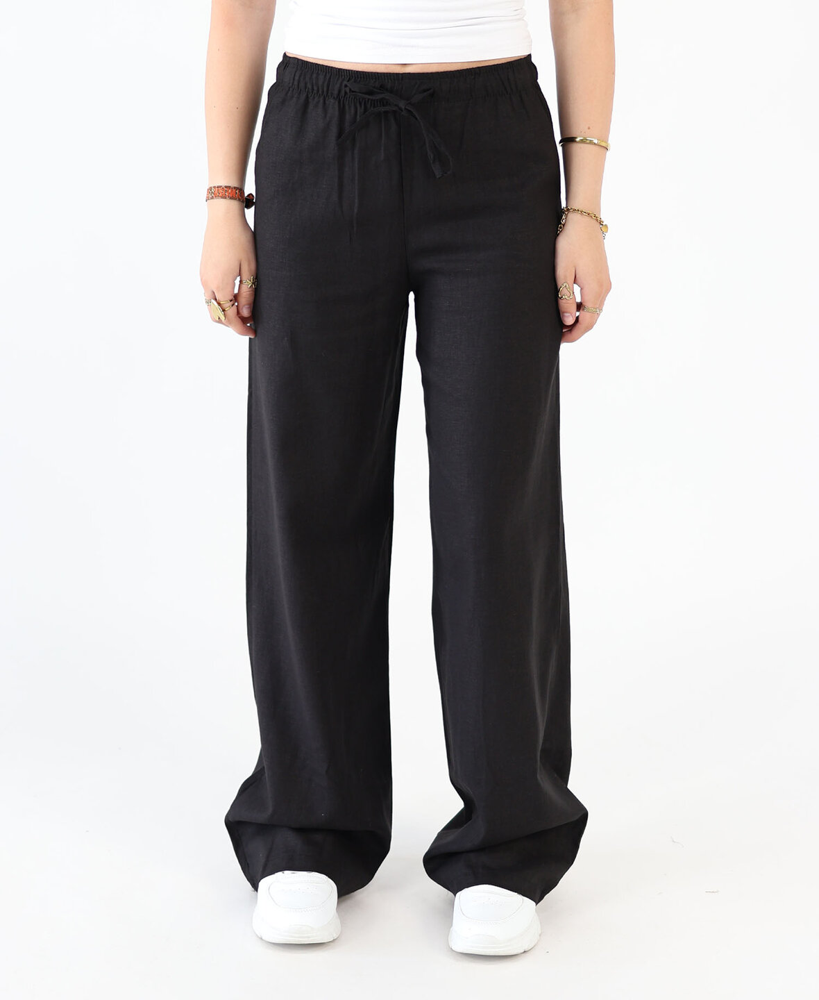 Linnen Pants Black (REGULAR)