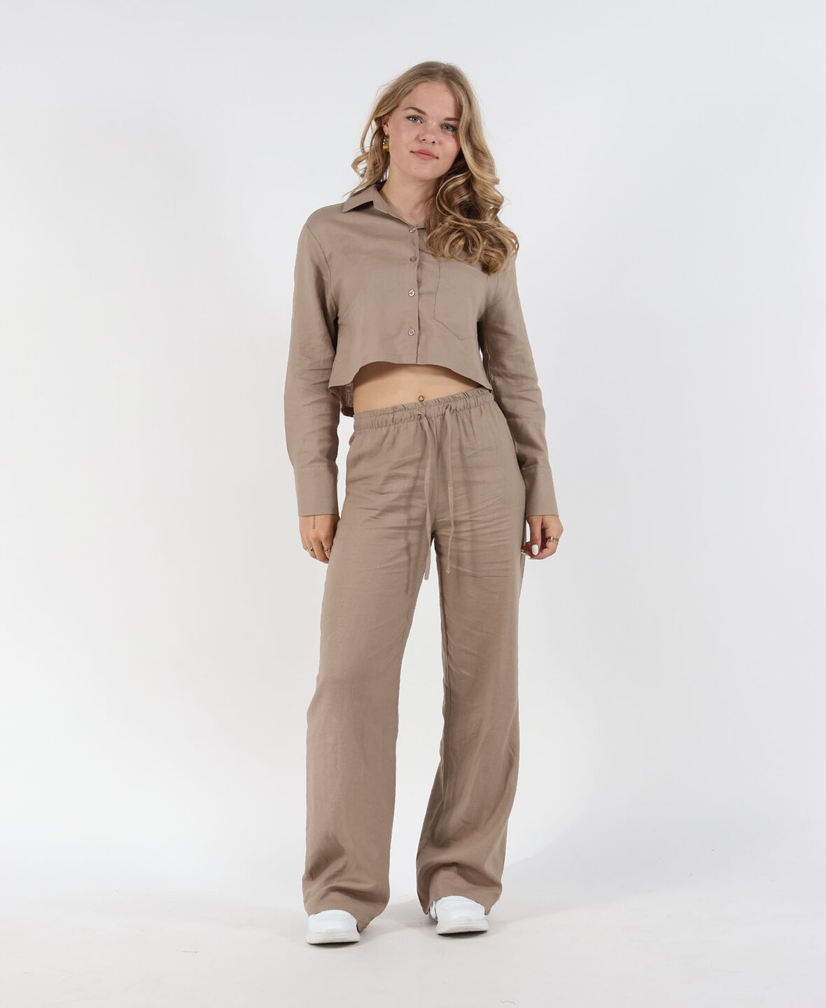 Linnen Pants Taupe (REGULAR) 