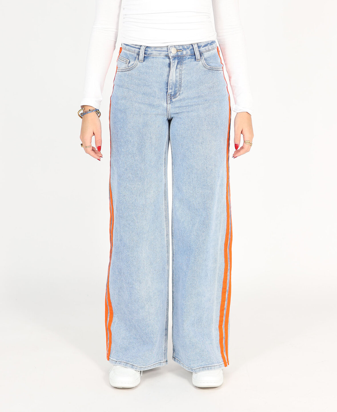 WK Orange Ultra Wide Leg Jeans 3632-1 (REGULAR)