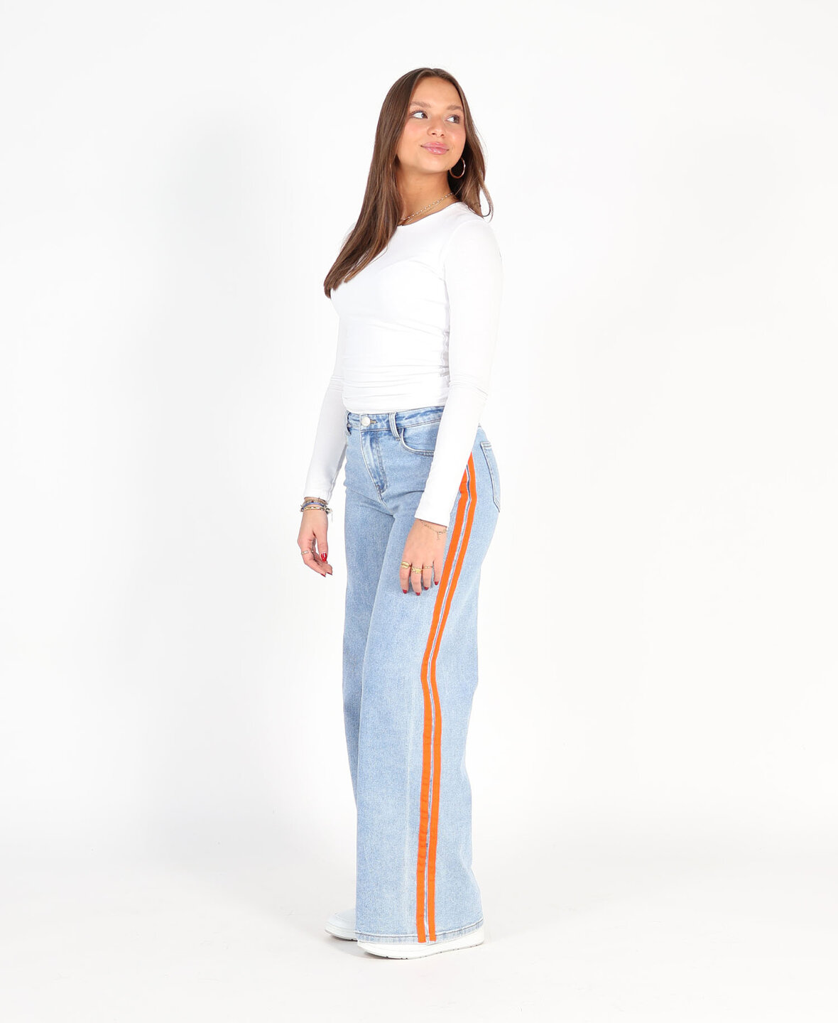 WK Orange Ultra Wide Leg Jeans 3632-1 (REGULAR)