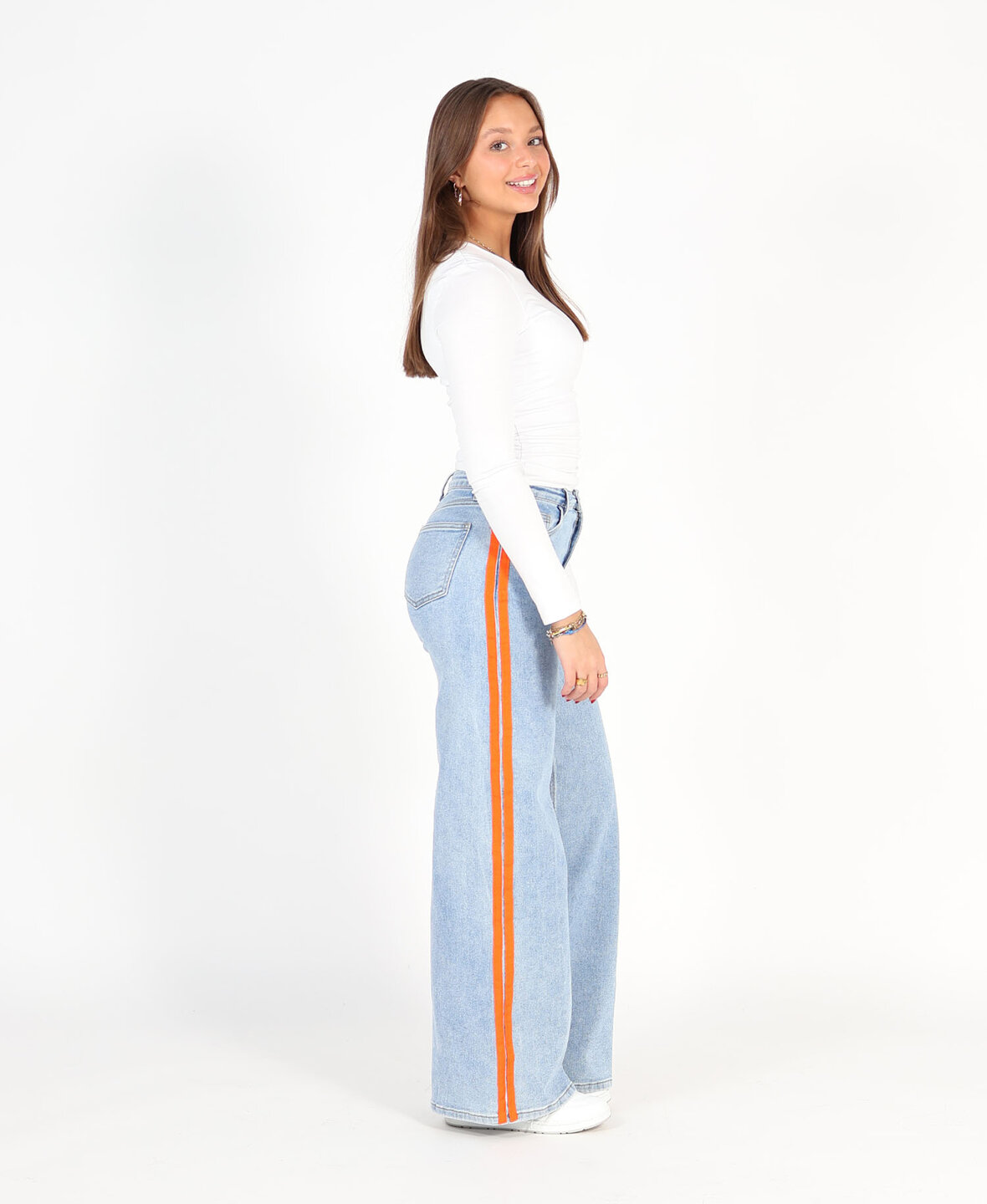 WK Orange Ultra Wide Leg Jeans 3632-1 (REGULAR)