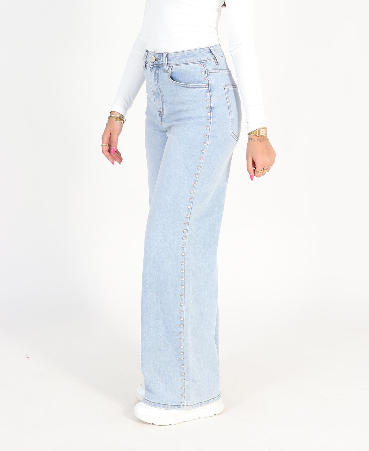 Studs Ultra Wide Leg Jeans 9118-5 (REGULAR)